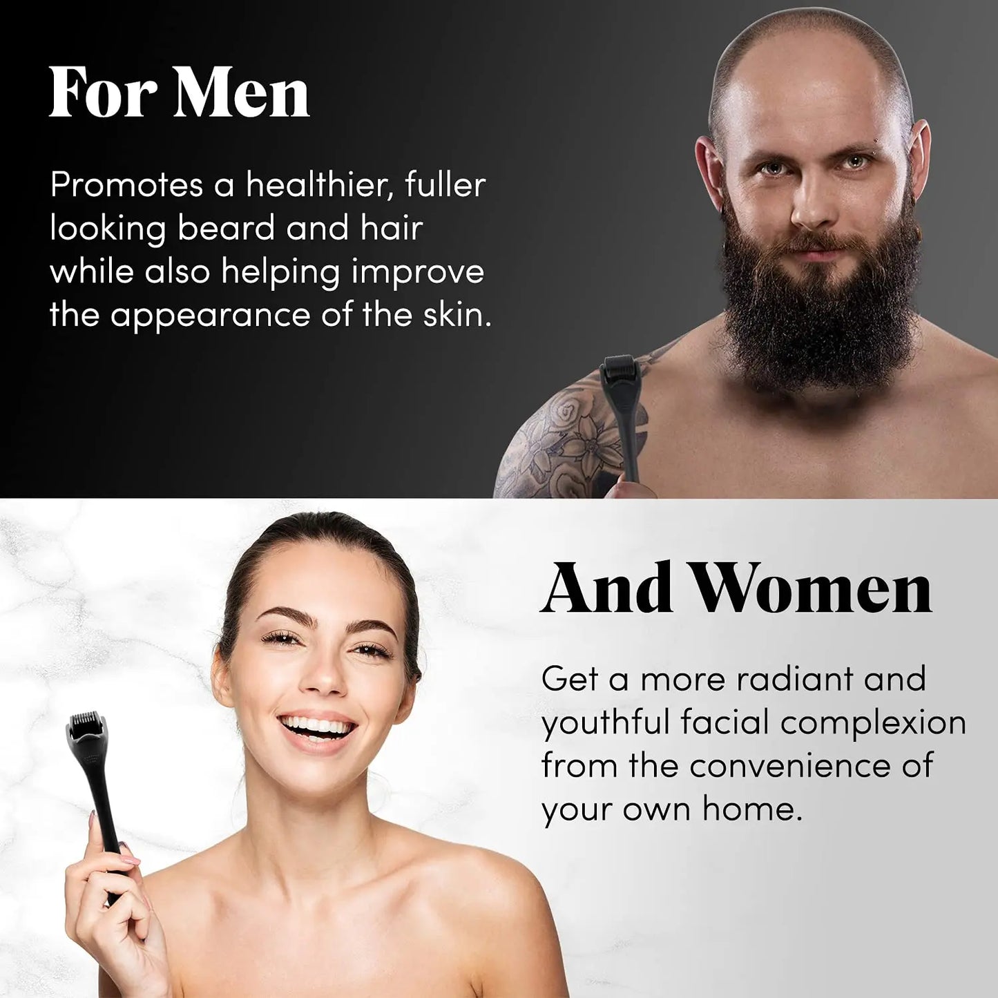 Derma Roller,Needlingroller für Haut, Bart